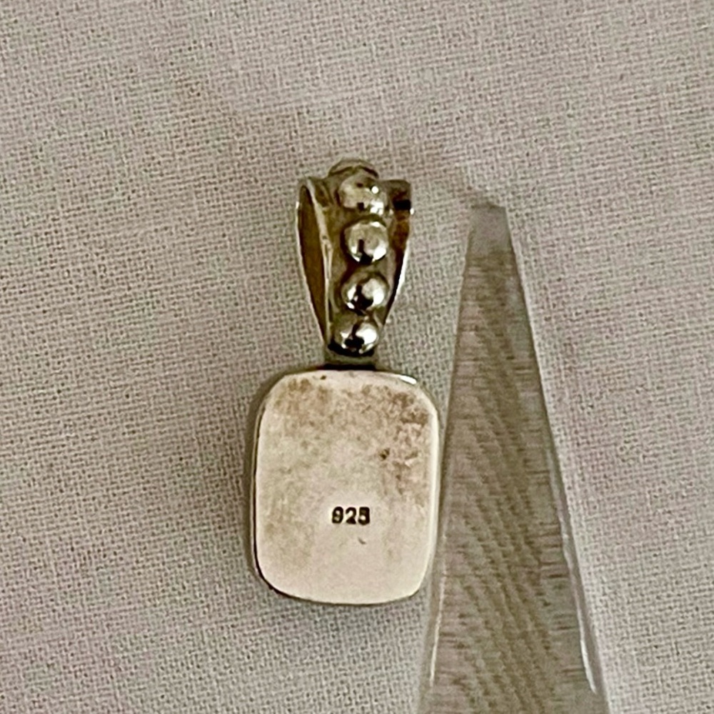 Silpada Red Coral & Sterling Silver Pendant Only • RARE & Retired • LIKE NEW - Picture 6 of 7
